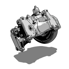 Brake isolated on white 