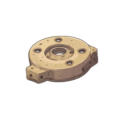brake disc isolated on white