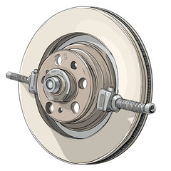 Brake disc vector 