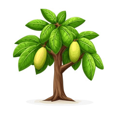 Illustration of a breadfruit tree 