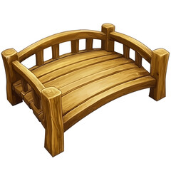 Wooden bridge illustration 