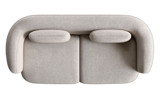 Chic  Contemporary Upholstered Sofa Perspective View of Modern Home Seating.