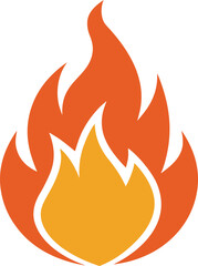fire icon on transparent background