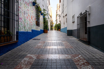 Marbella old town in Andalucia Spain. Streets of Marbella, Spanish typical houses, in the region of Andalucia