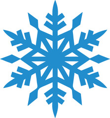 Blue Snowflake Vector Icon