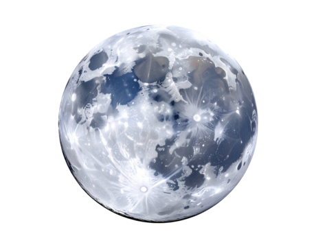 Full moon with transparent background - Powered by Adobe