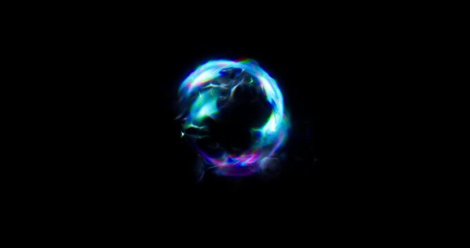 energy aura spin effect on black background