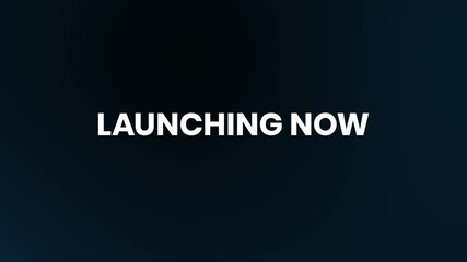 Launching Now Neon Text Animation | 4K Real-Time Launch - Powered by Adobe
