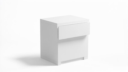 Fototapeta premium Simple white bedside table