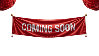 Red Coming Soon Banner.