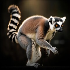 Fototapeta premium Lemur in motion