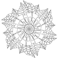 Floral Mandala Spiral