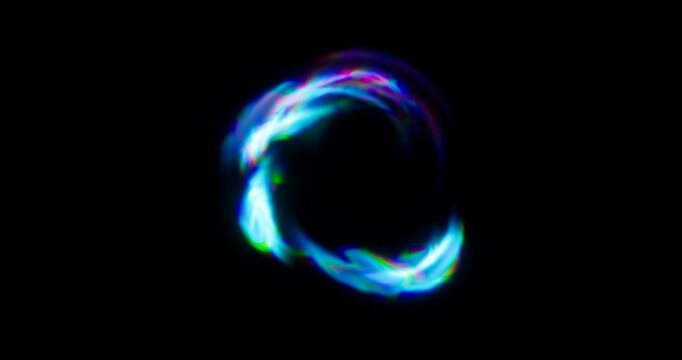 energy aura spin effect on black background