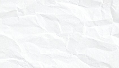Obraz premium Textured backdrop of a crumpled and wrinkled white paper sheet. Abstract and minimalist surface concept for design.