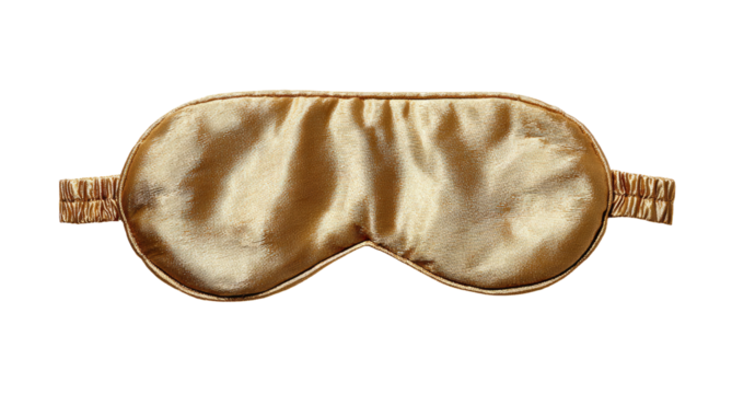 Creamy gold silk eye mask