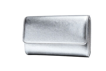 Fototapeta premium Sleek silver clutch purse