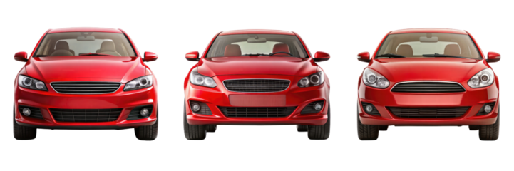 car isolated on transparent white background, clipping path
