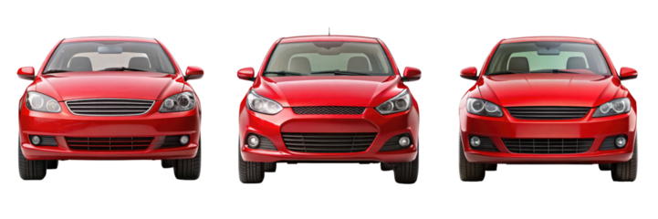 car isolated on transparent white background, clipping path