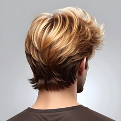 Fototapeta premium man’s Hairstyle – Male Back View Illustration 