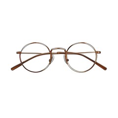 glasses on white background- Vintage glasses (Brown metal)