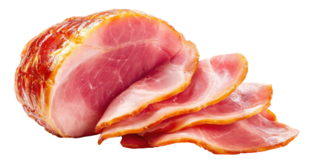 Sliced cured ham