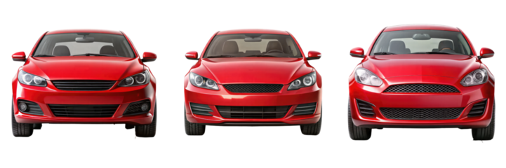car isolated on transparent white background, clipping path