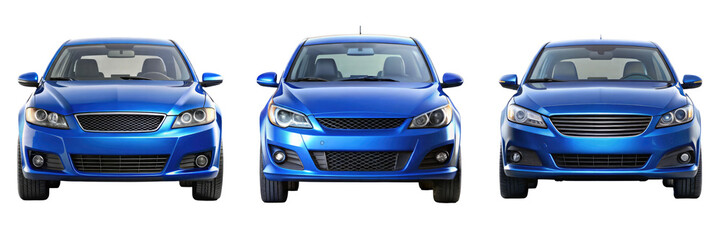 car isolated on transparent white background, clipping path