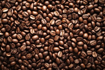 Fototapeta premium Coffee Beans Background Texture drink background