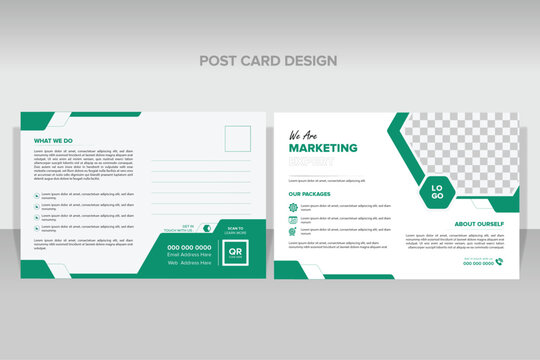 Creative Marketing Postcard Design for Expert Business Solutions and Engaging Corporate Communications with Modern Layout