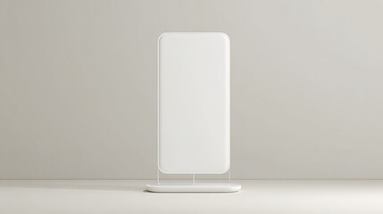 Minimalist modern device on neutral surface, showcasing clean geometric design.