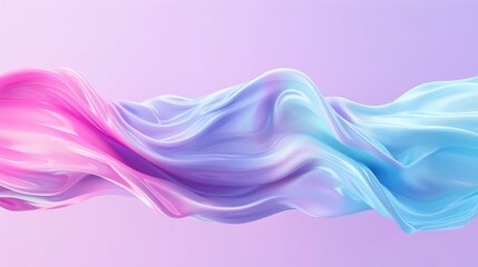 Soft Flowing Waves in Shades of Pink and Blue on Gentle Background