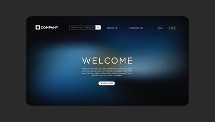 Modern business website template design with engaging welcome message and clean navigation