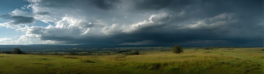 Fototapeta premium Dramatic cloud formation nature hdr panorama