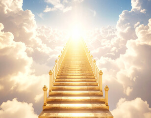 Ascending Golden Stairway – Path to Success