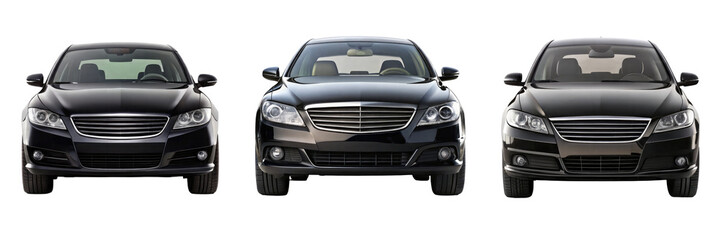 car isolated on transparent white background, clipping path