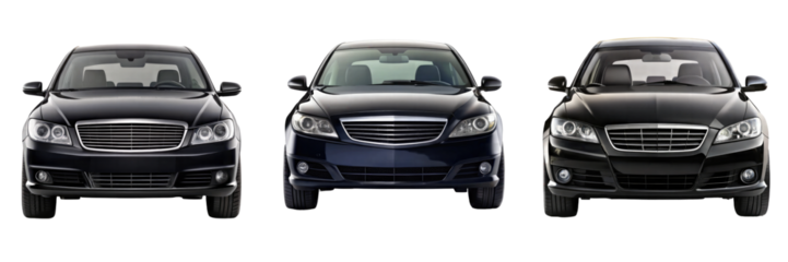 car isolated on transparent white background, clipping path