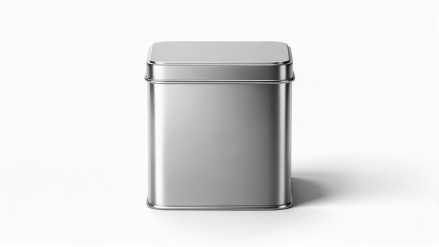 Square metal tin