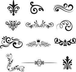 Luxury Ornamental Elements Collection – Elegant Swirls, Vintage Flourishes, and Decorative Vector Design Set