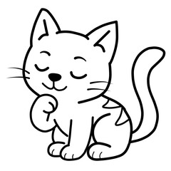  Illustration of a little cat by KPW.
