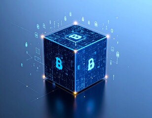 A digital blockchain core in 3D