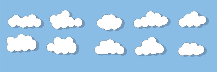 Clouds icon doodle vector ilustration.eps