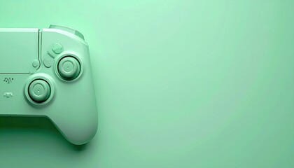 Minimalist Pastel Green Drone Controller With Minimalist Buttons On A Clear Background