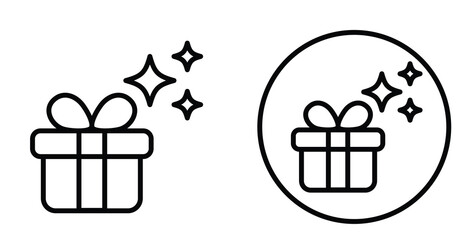 Minimalistic gift icon vector eps10.