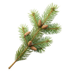 pine branch with cones