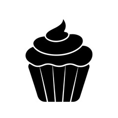 Delicious cupcake dessert icon