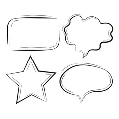 Mixed comic speech and star shapes