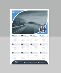 2026 wall calendar design.