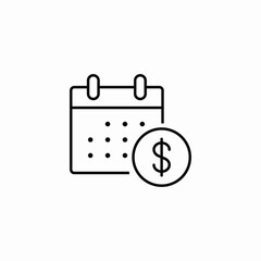 finance calendar icon sign vector