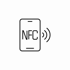 nfc mobile system icon sign vector
