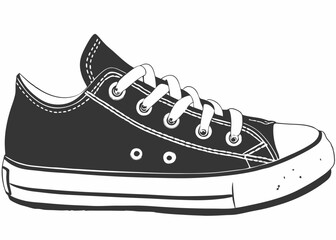 stylish shoe design, perfect for fashion, footwear vintage style Minimalist concept vector illustration